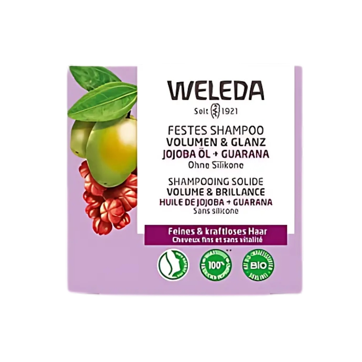 Image of Weleda Festes Shampoo Volumen & Glanz 50 g